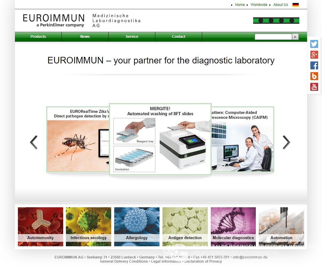 Portada EUROIMMUN Atlas GEAI de Imágenes en Autoinmunidad